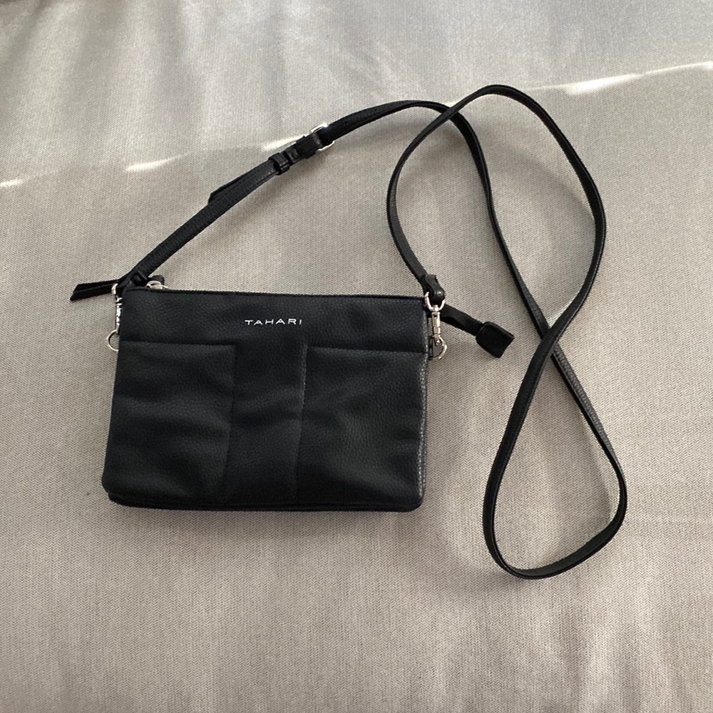 Tahari black crossbody purse